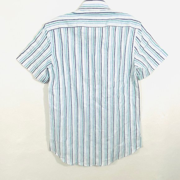 Rare Porto Cervo Yachting Short Sleeve Striped Button Down Shirt - M - NWT - Picture 5 of 5